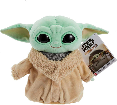 Star Wars Grogu Plush with Beskar Armor, Soft Doll Inspired by Star Wars Mandalorian Book of Boba Fett, Travel Toys and Gifts for Kids...