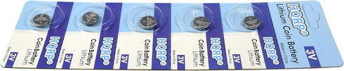 HQRP 5-Pack CR1025 3-Volt Lithium Cell Battery CR1O25 BR1025 DL1025 1025 5033LC KL1025...