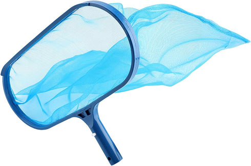 Blue Plastic Leaf Skimmer Fine Mesh Net Deep Bag Swimming Pool Pond Tub Cleaning Tool for Pool Walls, Bathroom, Floor, Tub, Shower and Kitchen Sur...