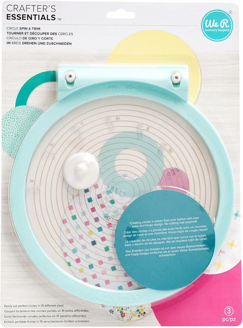 We R Memory Keepers Circle Spin & Trim Tool, Includes Circle Maker Tool & Two Replacement Blades, Rotates 360 Degrees,1 Inch to 8 Inch Circles...