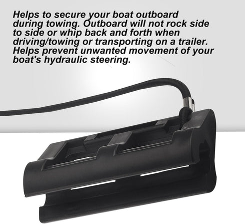 Hydraulic Steering Lock / 4" Outboard Motor Steering Lock, Stabilizers Fit in 4" Gaps, Keeping the Outboard Motor in Position When Towing - Transo...