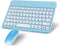 Wireless Bluetooth Keyboard and Mouse Combo Portable Mini Small Slim Compact Typewriter Ergonomic Travel Bluetooth Keyboard Mouse for iPhone iPad ...