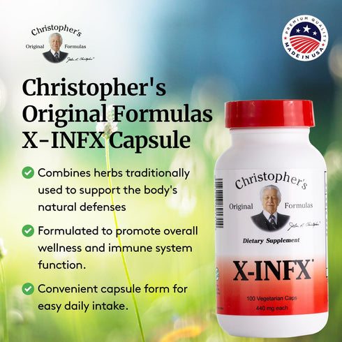 Christopher's Original Formulas X-INFX Formula, Natural Immune Support, 100 Caps...