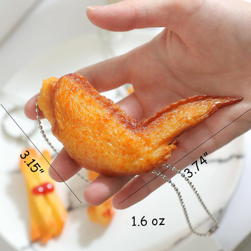 4pcs Fake Chicken Food Car Mirror Decor Hanging Funny Car Ornament Accessories Gag Gifts for Women Men...