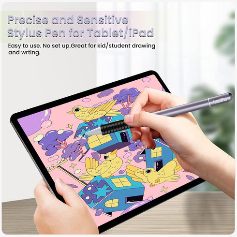Stylus Pen for iPad, Honiha 3 in 1 Magnetic Stylus Pencil High Sensitivity Disc & Fiber & Rubber Tip Touch Screen Pen Universal Stylus for iPad iP...