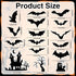 Whaline 16Pcs Halloween Refrigerator Magnets Black Bat Fridge Magnets Happy Halloween Magnet Bat Stickers Decorative for Locker Home Locker Garage...