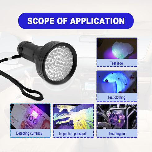 AC UV Oil Dye Leak Detection Kit Includes Pro 68 LED Flashlight with UV Protective Glasses, Auto Air Conditioner Leak Detector Tool Flashlight Car...