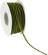 Moss Velvet Ribbon 1/8" Thin Green Ribbon Vintage Velvet Ribbon Narrow Olive Green Ribbon 1/8" for Wedding Invitations, Crafts, Gift Wrapping, and...