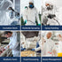 ETERNA Hazmat Suits-Disposable Protective Coverall with Hood, Zipper, Elastic Wrists, Shoe Covers for Men & Women, Shield from Dirt, Dust, Paint (...