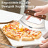 Hanaive 2 Set Pizza Cutter Mezzaluna Ulu Knife with Base Salad Veggies Chopper Slicer Cutter Mezzaluna Knife Cleaver Chopping Salad Chopper Stainl...