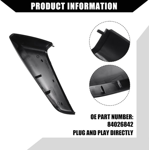 No.84026842 Car Rearview Mirror Cover Cap for Chevrolet Malibu 2016-2017 / Passenger Right Side/Rearview Mirror Housing/Plastic / 1 Pcs Matte Blac...