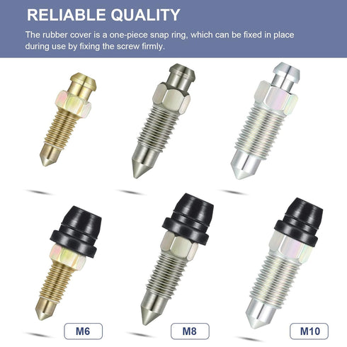 18 Pieces Brake Bleeder Cap Grease Fitting Caps Rubber Zerk Covers Brake Caliper Dust Cover Brake Bleeder Nipple Cap for Cars and Motorcycles...