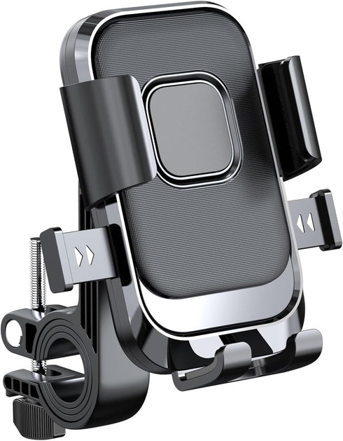 Bike Phone Holder, One Hand Operation and 360° Rotatable Phone Holder for Motorcycle and ATV Scooter, Compatible with iPhone, Samsung 4" - 6.9", (...