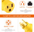 Welder Adapter, Compatible with NEMA 14-50P Male to 6-50R Female, 50 Amp 4 Prong to 3 Prong Welder Power Adapter, Generator Welder Dryer EV Charge...