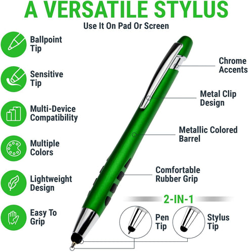 Thank You Greeting Gift Stylus Pens for Touchscreen Devices - 2 in 1 Multifunction Pen - for Employee Appreciation, Bulk Gifts for Business Events...