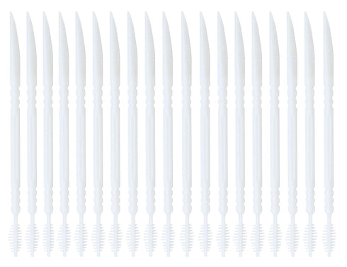 Plastic Toothpicks Home Teeth Cleaning Tool,Brush and Knife-shaped Double-ended Toothpicks,Interdental Toothpicks, 2 Way Toothpick,Plastic White (...