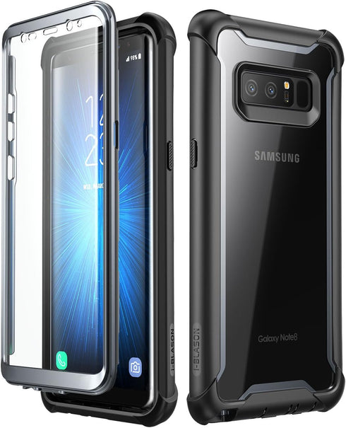 i-Blason Case for Galaxy Note 8 2017 Release, Ares Series Full-body Rugged Clear Bumper Case with Built-in Screen Protector (Black)...