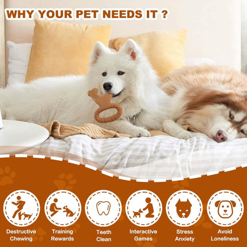 Dog Chew Toys for Aggressive Chewers Chew Toys for Large/Medium/Small Dogs Durable Interactive Dog Chew Toys Beef Flavor Chew Toys...