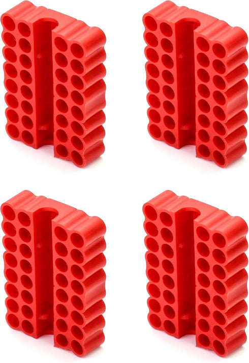 QWORK Screw Bit Holder Storage Box, 4 Pack 33 Hole Hex Bit Holder Rack...