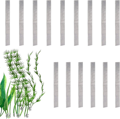 15pcs Aquarium Plant Weights, Bendable Fish Tank Plant Weights Metal Aquarium Plant Over Weight Anchors Cuttable Aquatic Plant Anchors for Ponds A...