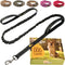 Heavy Duty Bungee Dog Leash 6 ft - 7.5 ft for Large and Medium Dogs | No Pull, Reflective, Tactical Dog Leash | Soft Neoprene Padded Double Handle...