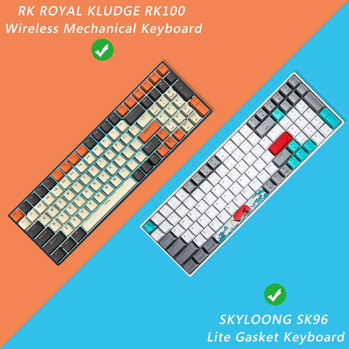 Geekria 90%-96% Keyboard Dust Cover, Clear Acrylic Keypads Cover for 100 Keys Computer Mechanical Wireless Keyboard, Compatible with Keychron K4 W...
