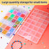 IOOLEEM 28 Grids Plastic Bead Organizer Box, Organizer Container Storage Box, Dividers for bead arts and crafts....