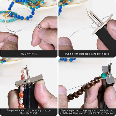 Rimoev Bead Knotting Tool for Secure, Knots Create Knots for Jewelry Making, Create Safety Knots for DIY Jewelry Pearl Beading and Other Decorativ...