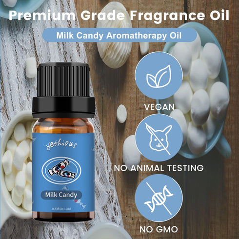 yethious Milk Candy Fragrance Oil - Milk Candy Scented Oils for Diffusers, Soap, Candle Bath Bombs Making, Perfume - 10ML Fragrance Oil...