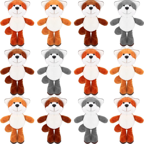 12 Pcs Cute Stuffed Animal Toy 4 Inch Mini Plush Turtle Puppy Dog Pig Ornaments Stuffed Doll Keychain Handbag Pendant for Birthday Party Favors DI...