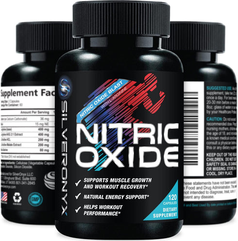 Extra Strength Nitric Oxide Supplement 3X Strength L Arginine, Citrulline Malate, AAKG, Beta Alanine - Premium Muscle Supporting Nitric Booster - ...