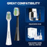 Toothbrush Replacement Heads for Aquasonic Duo Series and Home Dental Center - 8 White...