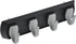 HIGH & MIGHTY 515306 Key Rail Organizer Hook Rail, Easy Tool-Free Dry Wall Installation, Holds up to 5lbs, Small, Black & Silver...