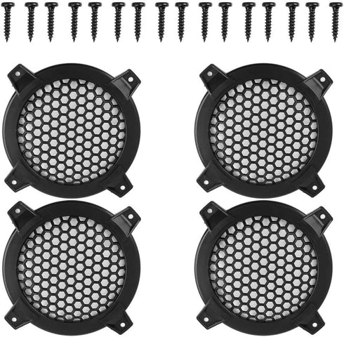 Unifizz Car 4pcs Grill Cover 4" Mesh Protector Speaker Cover Woofer Subwoofer Grill...
