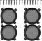 Unifizz Car 4pcs Grill Cover 4" Mesh Protector Speaker Cover Woofer Subwoofer Grill...