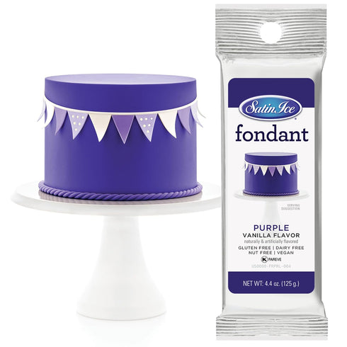 Satin Ice Fondant, Purple, 4.4 Ounce...