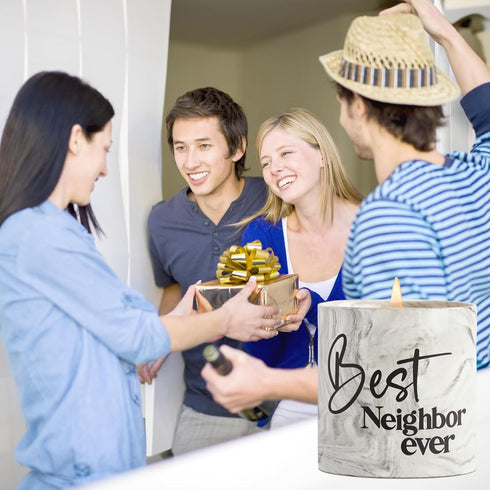 Best Neighbor Ever Gifts-6 oz Scented Candle Lavender Hello Neighbor Gifts for Neighbors New Neighbor Welcome Gift Funny Candles Goodbye Moving Ho...