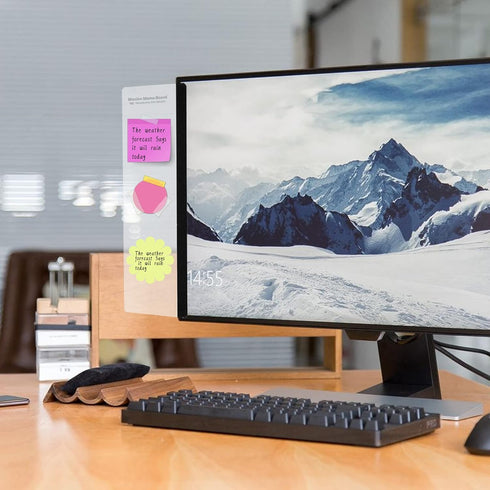 Monitor Memo Board - Multifunction Computer Monitor Memo Board Transparent Monitor Side Panel Creative Desktop Memo Board Easy to Use Suitable for...