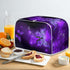 Purple Butterfly Print Toaster Cover 2 Slice Wide Slot, Lightweight Toaster Cover Dust Protection Washable Appliance Bag Bread Maker Cover...