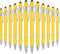 12 Pieces Ballpoint Pen with Stylus Tip, 1.0 mm Black Ink Metal Pen Stylus Pen for Touch Screens, 2 in 1 Stylus Ballpoint Pen (Yellow and Silver)....