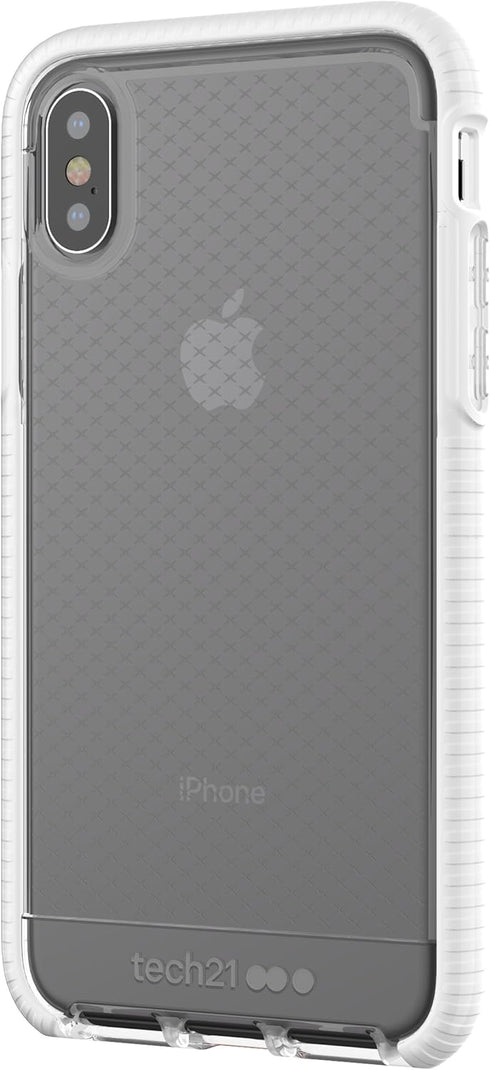 Tech21 Evo Check Slim Fit Case for iPhone X/XS - Clear White, Wireless & Heavy Duty Protection...