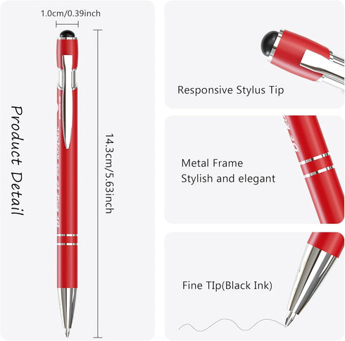 20 Christian-Inspired Ballpoint Pen with Stylus - Perfect for Bible Study, Christmas Gifts, and Everyday Use!......