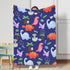 Baby Blanket Baby Dinosaur Cute Animals Flannel Throw Blanket Navy Blue Receiving Blanket Funny Baby Essentials for Boys Girls Multicolor 40x50 in...
