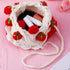 Strawberry Crochet Bag:1pc Knitted Bag Fruit Purse Women Knit Clutch Bag Handmade Knit Satchel Purse Handbag...