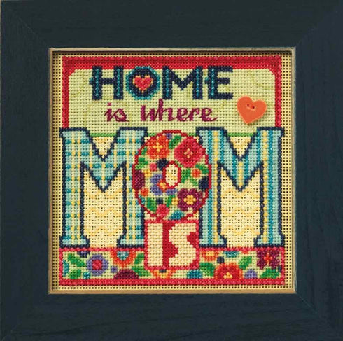 Mom Beaded Counted Cross Stitch Kit Mill Hill 2015 Buttons & Beads Spring MH145101...