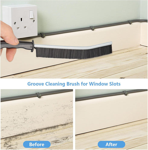4 Pack Crevice Cleaning Brush Grout Cleaner Brush Tile Scrubber Hard Bristle Gap Cleaning Brush,Thin Corner Cleaning Brush for Kitchen Bathroom Sh...