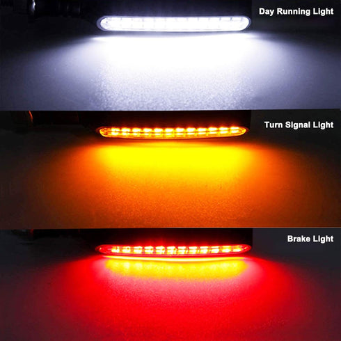 Motorcycle Indicators Flowing Turn Signal Lights Motorbike Turning Indicators Daytime Running Lights Brake Lights 12V for Motorcycle Motorbike(Pac...