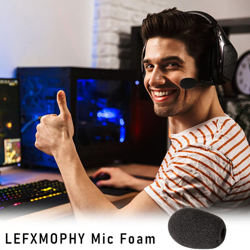LEFXMOPHY G633 Foam Pop Filter Replacement for Logitech G933 G433 G533 G633 G733 / Razer Tetra Streaming/Kraken Gaming Headset Microphone Windscre...
