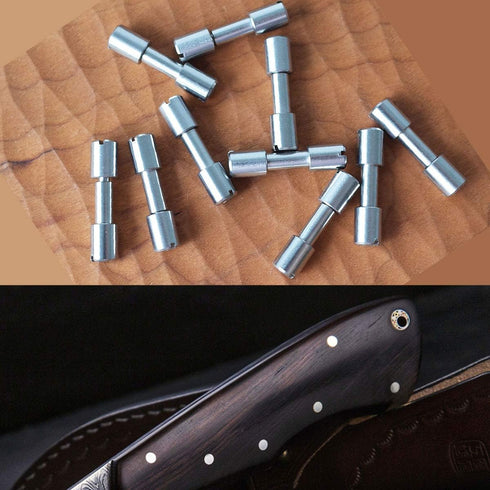 10 sets of stainless steel bracket bolt fasteners tactical lock rivets, knife DIY tool handle fastener revision, EDC knife screw(Head Diameter6 mm...