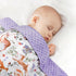 Baby Blanket, Purple Fleece Baby Blankets for Boys Girls, Warm Soft Portable Toddler Minky Blanket with Woodland Animal Print, for Newborn Crib, S...
